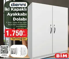 DİENNİ İKİ KAPAKLI AYAKKABI DOLABI DİENNİ İKİ KAPAKLI AYAKKABI DOLABI
